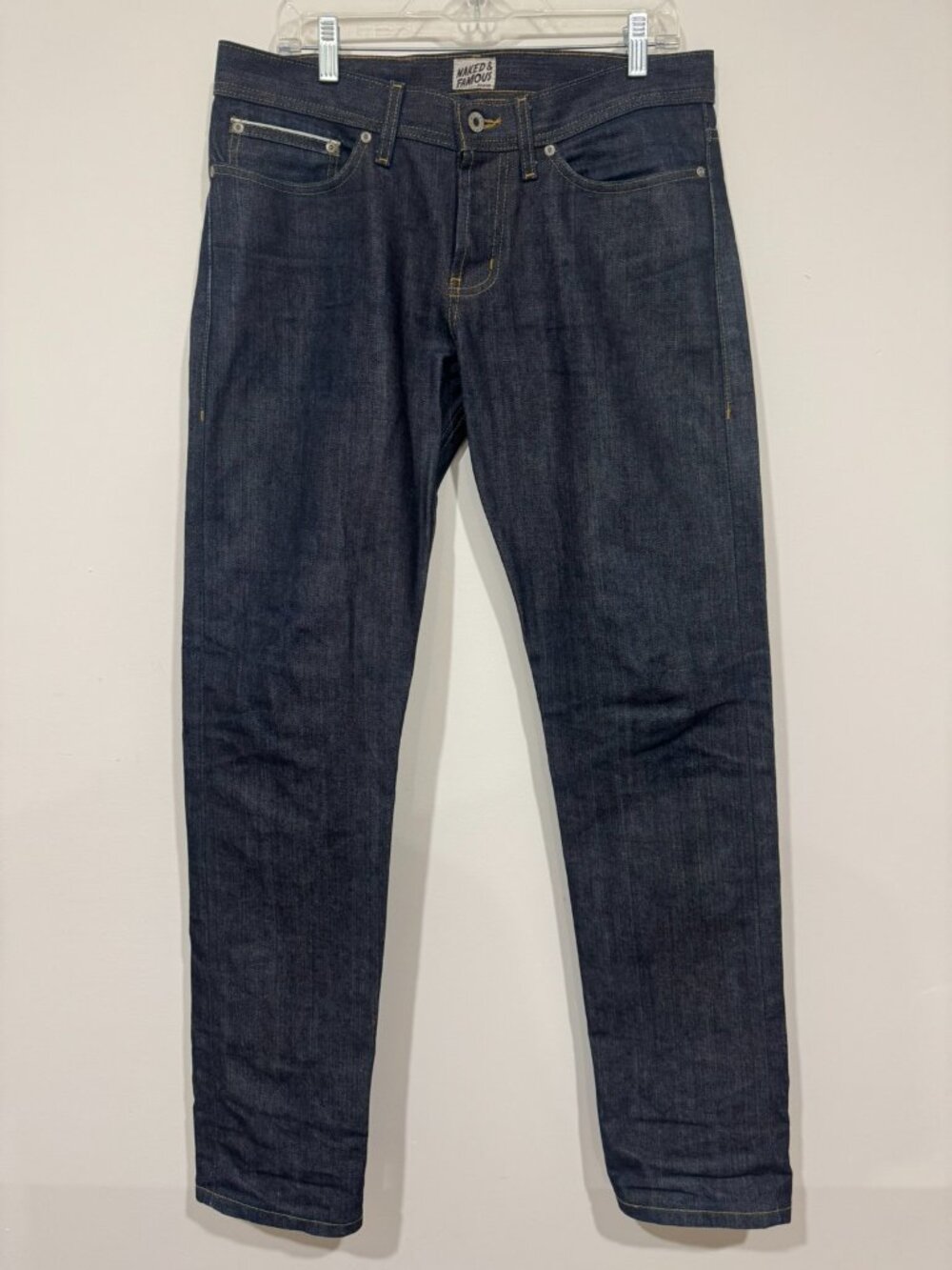 Naked & Famous Super Guy Selvedge Slim Straight Jeans 34x34 *Read Description* - Picture 2 of 10